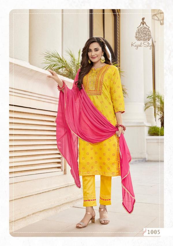 Kajal Maan Vol 1 Chanderi Print Designer Readymade Suit